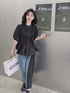 Side Pleat Denim Pants
